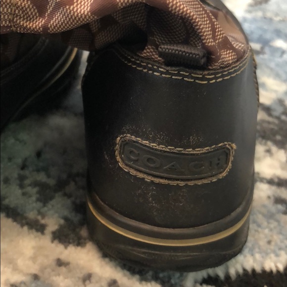 Coach Signature Brown and Khaki Shane Winter Boots - Picture 6 of 10